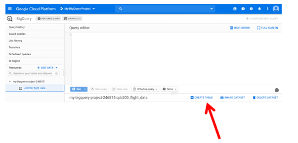 Oracle to BigQuery - Create Table Option